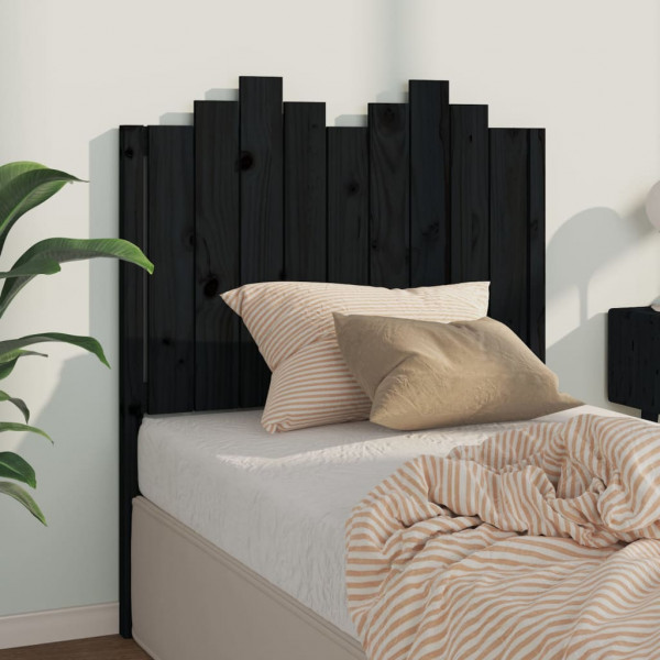 Cabecero de cama madera maciza de pino negro 96x4x110 cm D