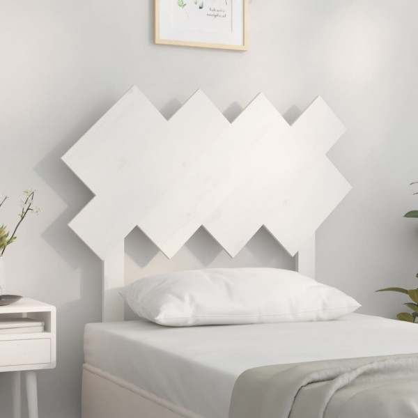 Cabeça de cama madeira maciça de pinho branco 92x3x81 cm D
