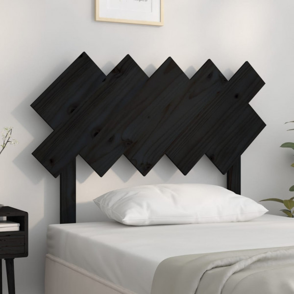 Cabecero de cama madera maciza de pino negro 104x3x80.5 cm D