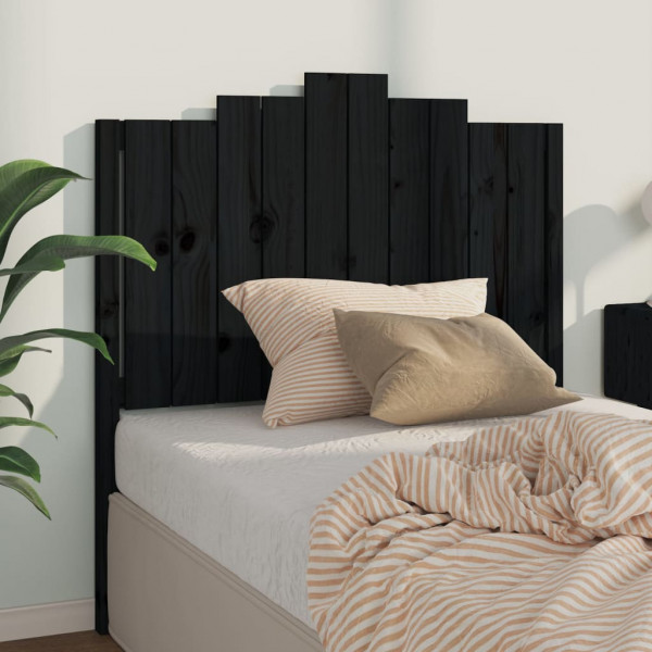 Cabecero de cama madera maciza de pino negro 106x4x110 cm D