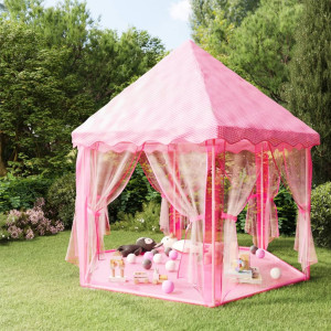 Tenda de brinquedos de princesa com 250 bolas rosas 133x140 cm D