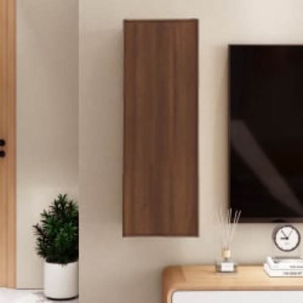 Mueble para TV madera contrachapada roble marrón 30.5x30x90 cm D