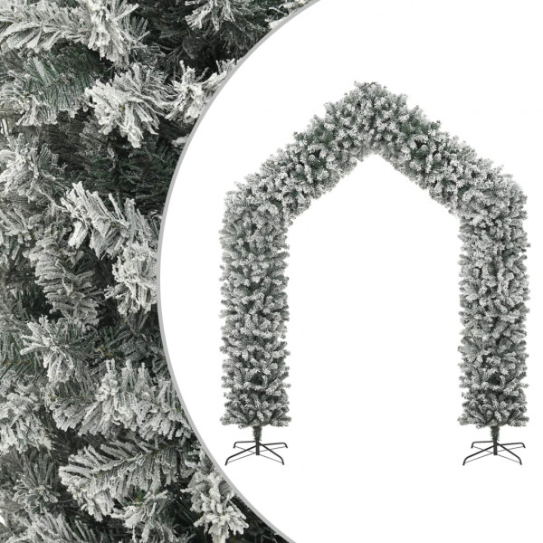 Arco de árbol de Navidad con aspecto nevado 270 cm D