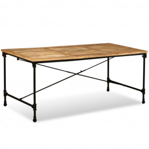 Mesa de comedor de madera maciza de mango 180 cm D