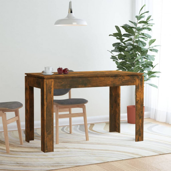 Mesa de comedor madera contrachapada roble ahumado 120x60x76 cm D