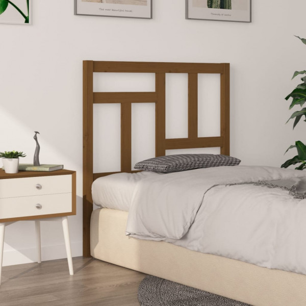 Cabeça de cama madeira maciça pinho marrom mel 80,5x4x100 cm D