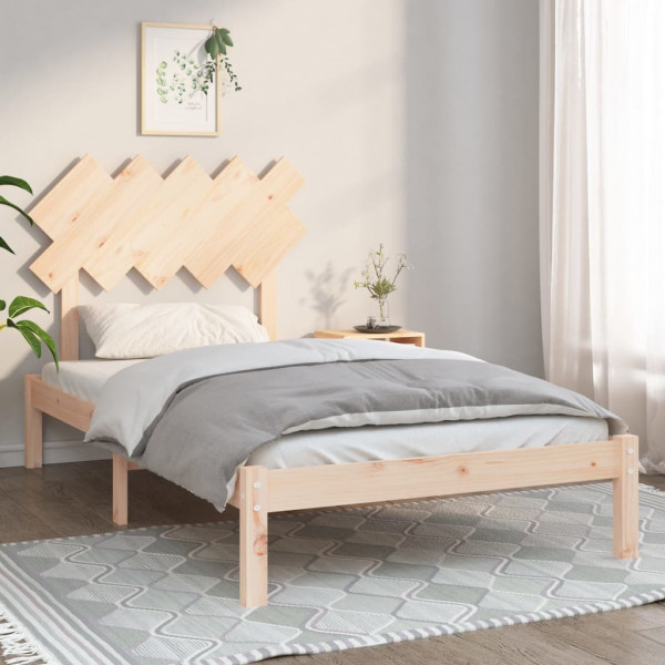 Estrutura de cama de madeira maciça 100x200 cm D