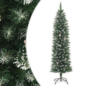 Árbol de Navidad artificial estrecho con soporte PVC 120 cm D