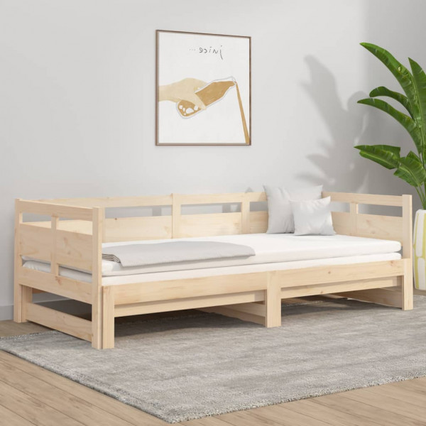 Sofá cama extraíble madera maciza de pino 2x(90x190) cm D