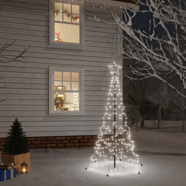 Árbol de Navidad con pincho 200 LED blanco frío 180 cm D