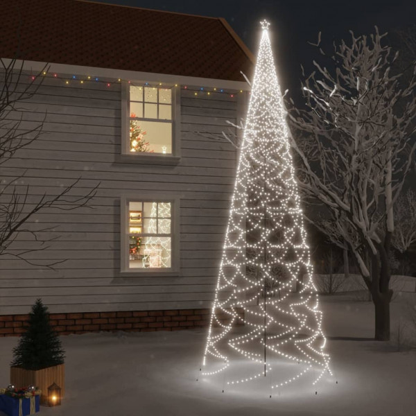Árvore de Natal com espiga 3000 LEDs brancos frios 800 cm D