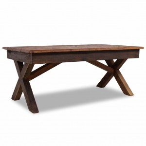 Mesa de centro de madera reciclada 110x60x45 cm D