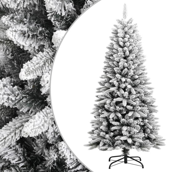 Árbol de Navidad artificial con nieve PVC y PE 120 cm D