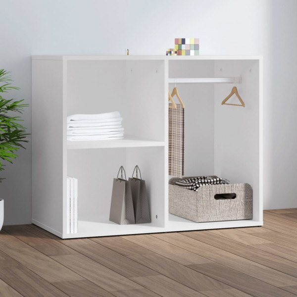 Mobiliário de vestiário de madeira branco 80x40x65 cm D