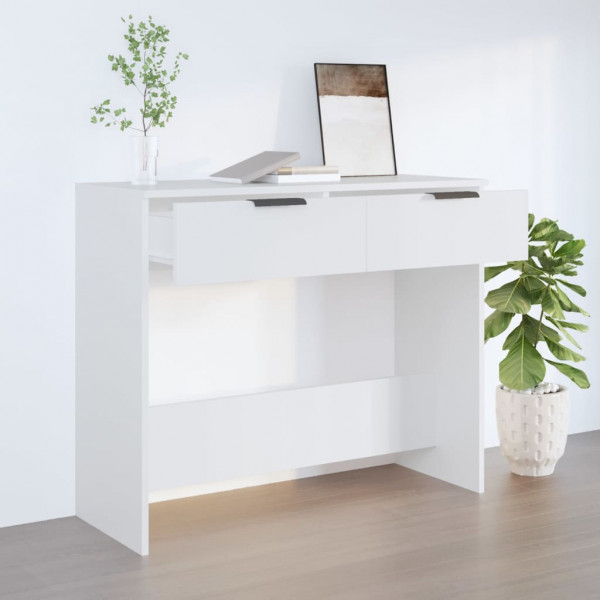 Mesa consola de madera contrachapada blanco 90x36x75 cm D