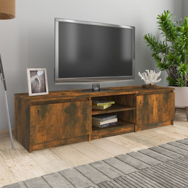 Mueble para TV madera contrachapada roble ahumado 140x40x35.5cm D
