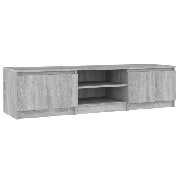 Mueble de TV madera contrachapada gris Sonoma 140x40x35.5 cm D
