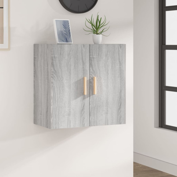 Armario de pared madera contrachapada gris Sonoma 60x30x60 cm D