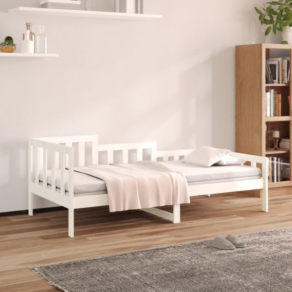 Sofá-cama em madeira maciça de pinho branco 90x190 cm D