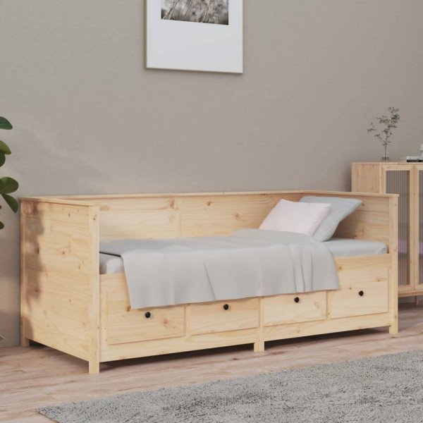 Sofá cama de madera maciza de pino 100x200 cm D