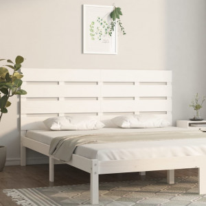 Cabeceira de cama em madeira maciça de pinho branco 200x3x80 cm D