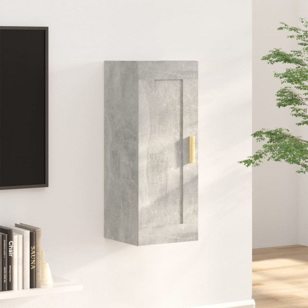 Armario de pared madera contrachapada gris hormigón 35x34x90 cm D
