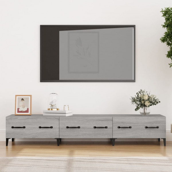Móvel TV em compensado cinza Sonoma 150x34,5x30 cm D