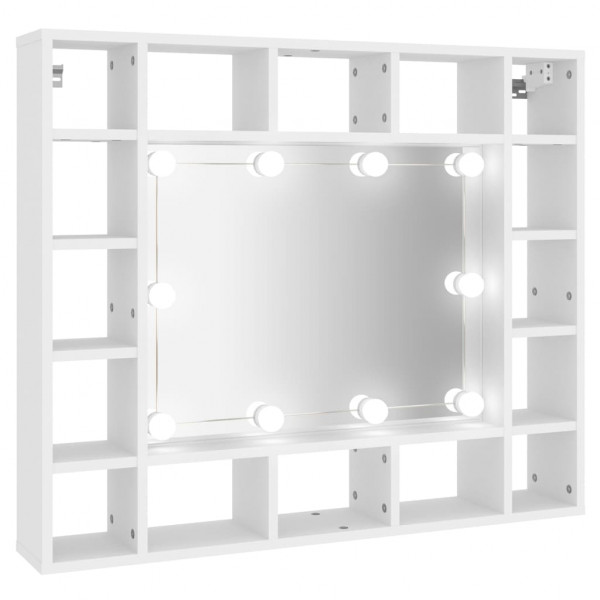 Mueble con espejo y LED blanco 91x15x76.5 cm D