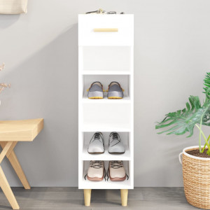 Mobiliário de calçado de madeira penteada branca 30x35x105 cm D