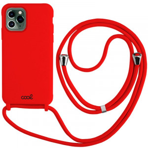 Carcaça COOL para iPhone 14 Pro Cordo Liso Rojo D