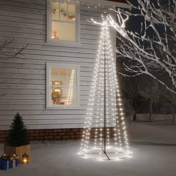 Árvore de Natal cónica 310 LED branco frio 100x300 cm D