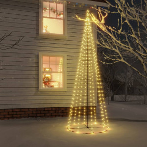 Árbol de Navidad cónico 732 LED blanco cálido 160x500 cm D