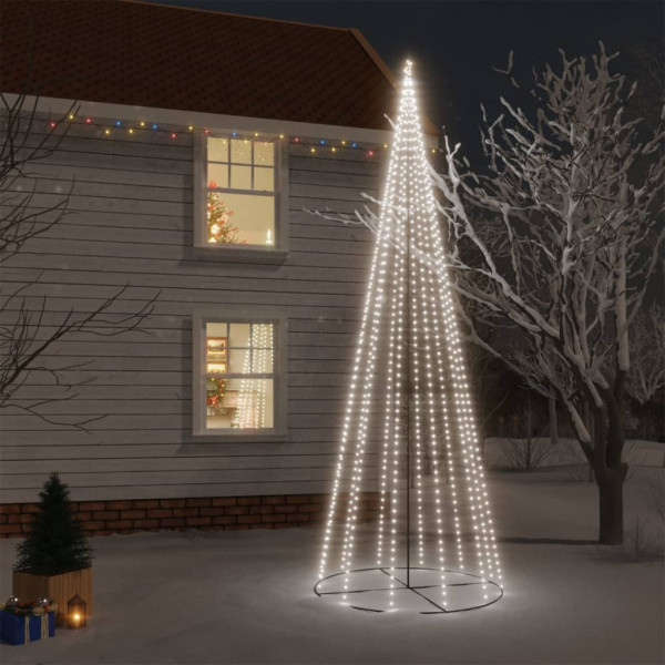 Árvore de Natal cônica 732 LEDs brancos frios 160x500 cm D