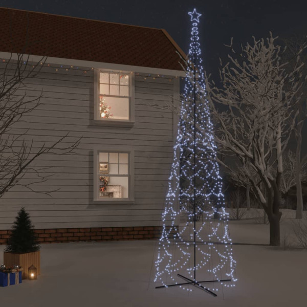 Árbol de Navidad cónico 3000 LED blanco frío 230x800 cm D