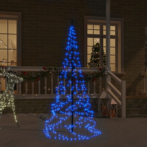 Árvore de Natal na bandeira 200 LED azul 180 cm D