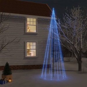 Árbol de Navidad con pincho 732 LED azul 500 cm D