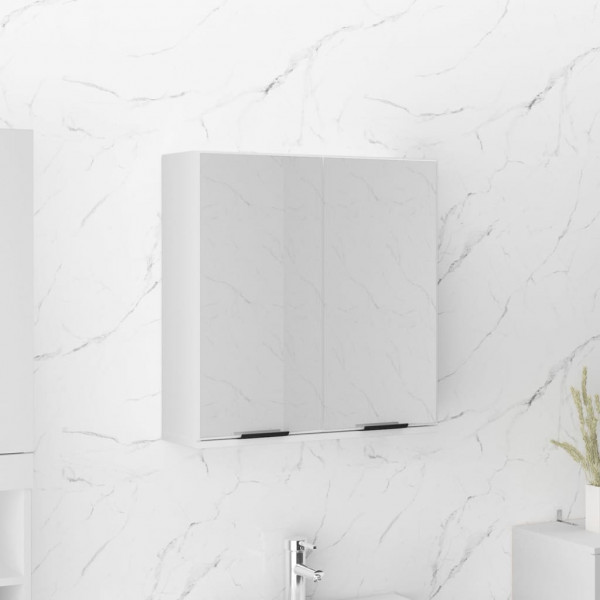 Móvel de banheiro com espelho branco 64x20x67 cm D