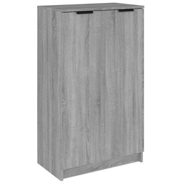 Mueble zapatero madera contrachapada gris Sonoma 59x35x100 cm M 2