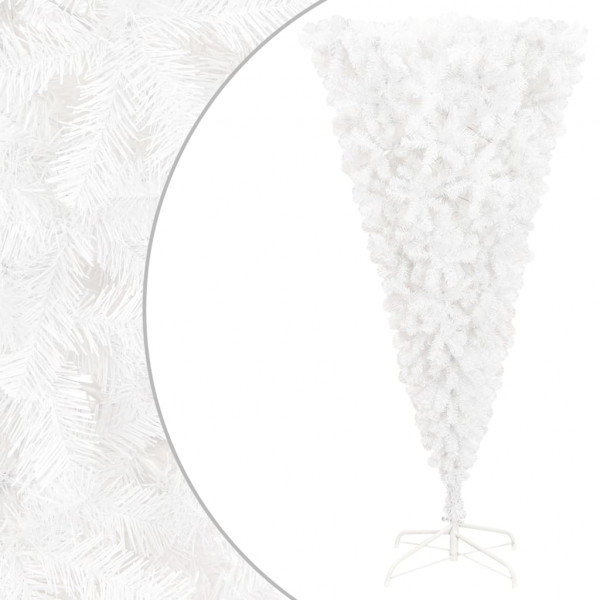 Árvore de Natal artificial invertida com suporte branco 180 cm D