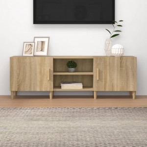 Mueble para TV madera contrachapada roble sonoma 150x30x50 cm D