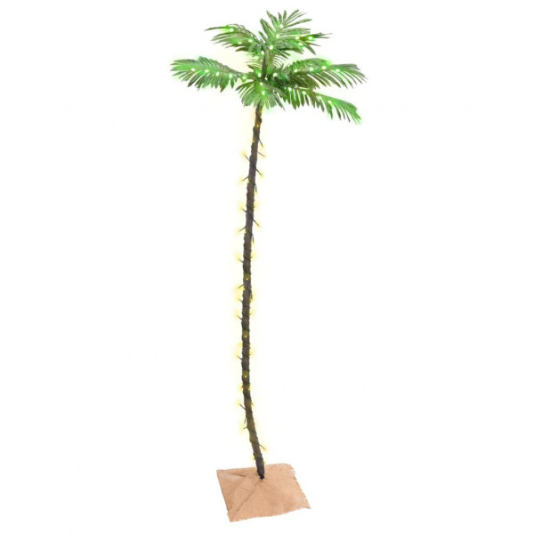 Palmera artificial con 252 LED blanco cálido 400 cm D