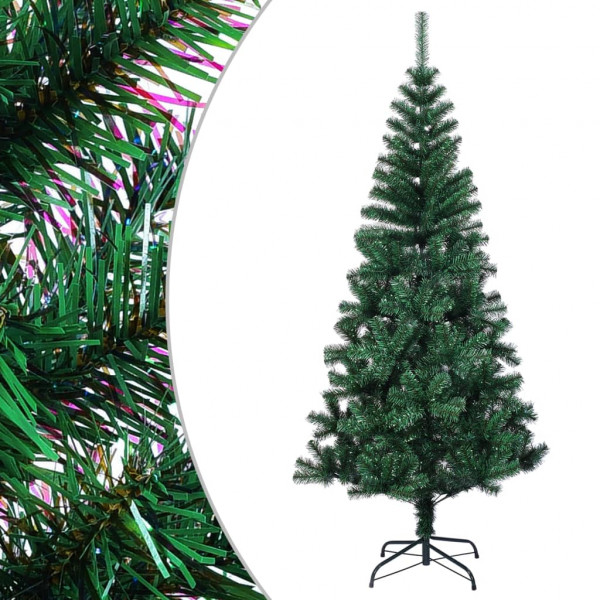 Árbol de Navidad artificial puntas iridiscentes PVC verde 180cm D