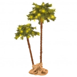 Palmera artificial doble con LED 125 cm y 210 cm D