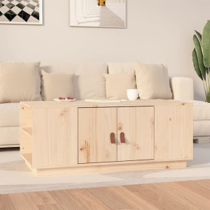 Mesa de centro de madera maciza de pino 100x50x41 cm D