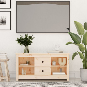 Mueble de TV de madera maciza de pino 103x36.5x52 cm D