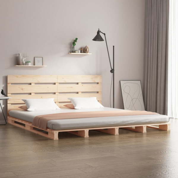 Estructura de cama madera maciza de pino 135x190 cm D