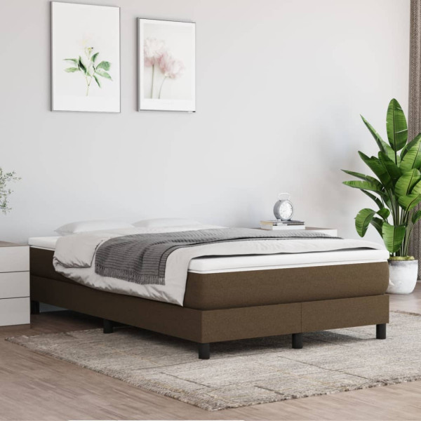 Estrutura de cama box spring tecido marrom 120x200 cm D