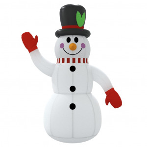 Boneco de neve inflável com LEDs 300 cm D