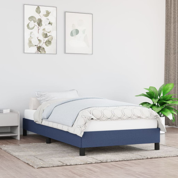 Estrutura de cama em tecido azul 80x200 cm D