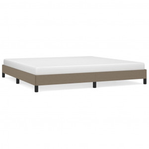 Estructura de cama de tela gris taupe 200x200 cm H